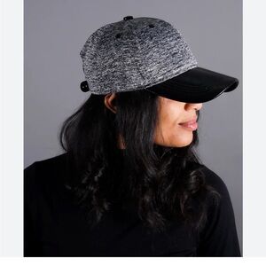 Bebe Heather Gray and Black Baseball Cap